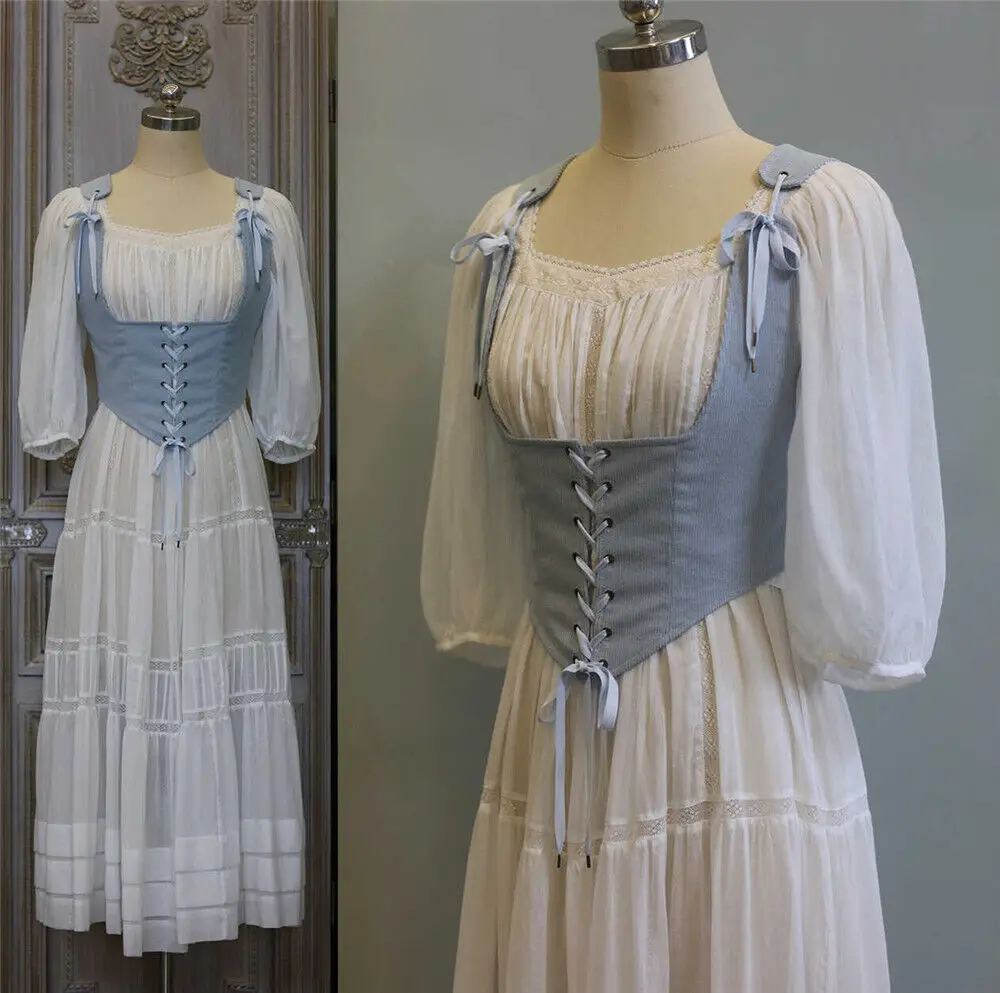 المرأة في العصور الوسطى صد سترة عصر النهضة الدانتيل يصل مشد القراصنة سروال قصير صدرية