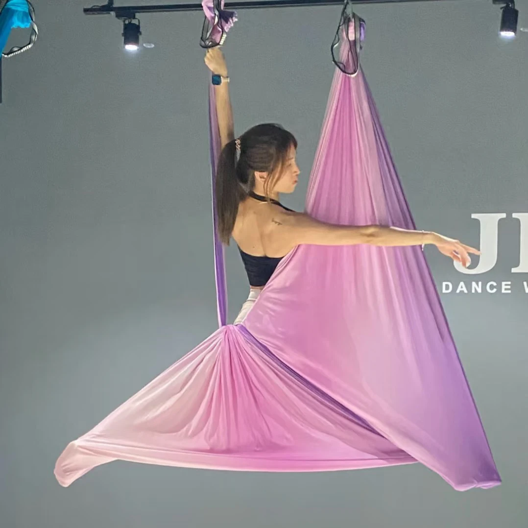 5M Colored Aerial Yoga Hammock Fabric,Yoga Swing,Soft, Comfortable, Moderately Elastic for Yoga Studios & Home Use (Fabric Only)