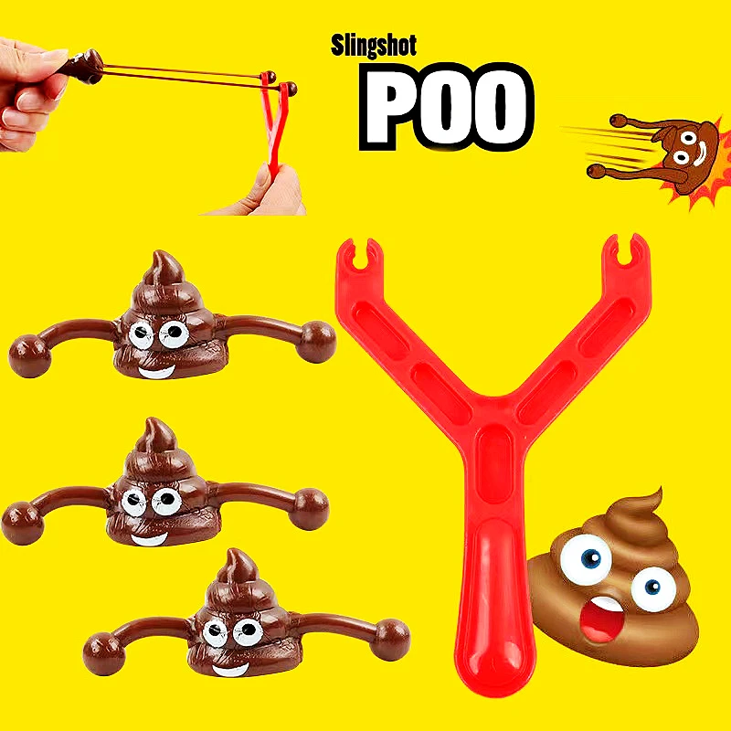 Set of 8 Fun Shooting Poo Game Toys Kids Birthday Party Gifts Baby Shower Pinata Stuffers Children\'s Day Carnival Party Favors