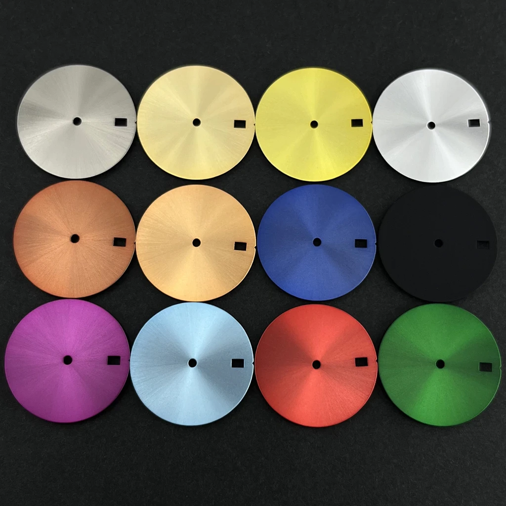28.5mm Sunburst Sterile Assorted Colors Watch Dial Watch Faces Modified Single Calendar Watch For NH35 NH36 4R 7S Movement