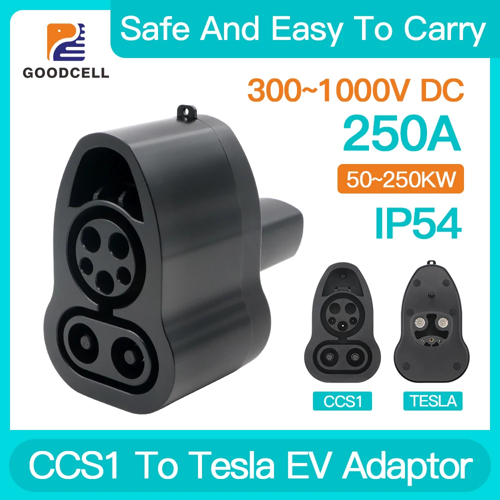 

Portable EV Charger Adaptor DC CCS1 To Tesla 250A 300-1000V Charging For Electric Vehicle Fast Connector