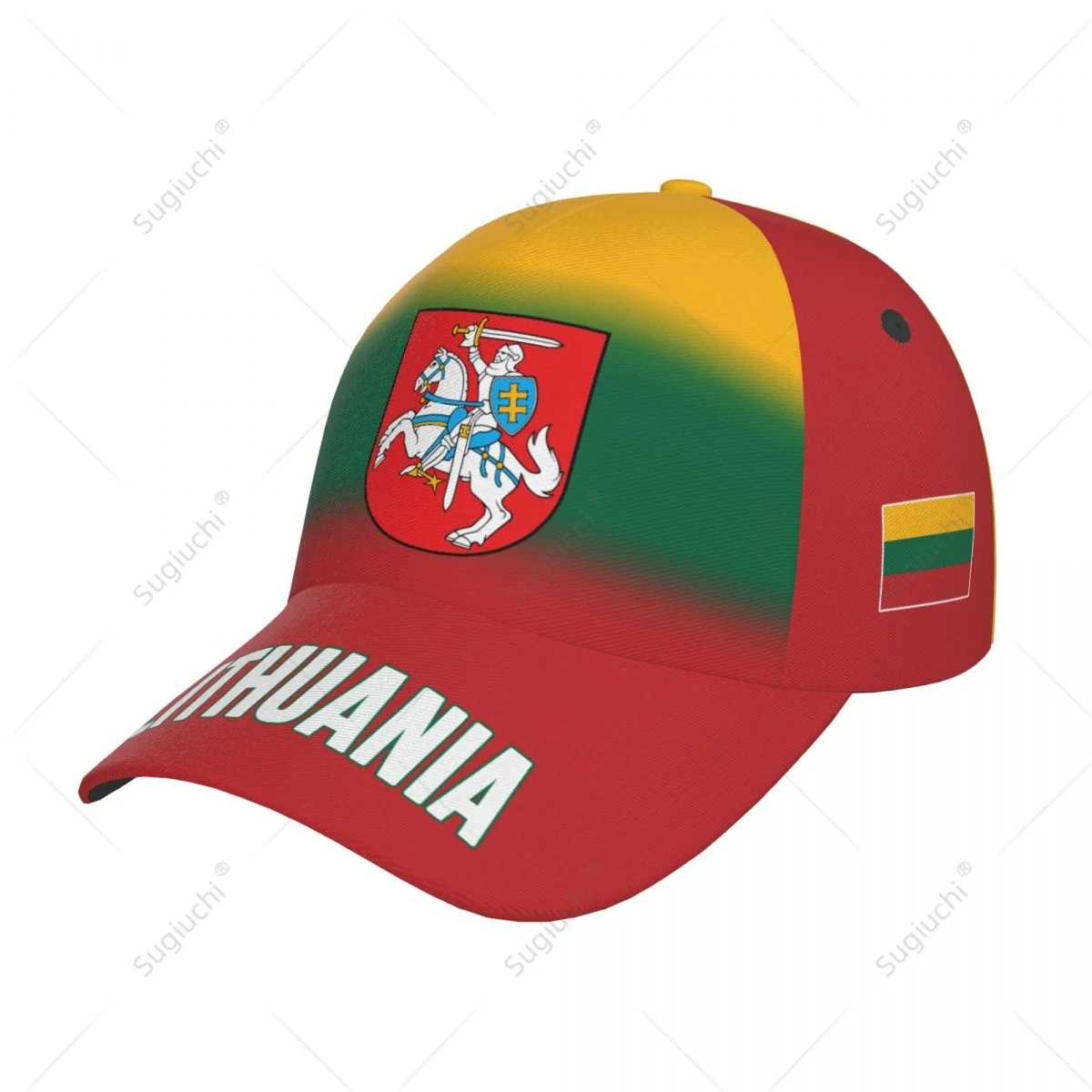 Unisex Baseball Cap Hat Lithuania Flag Gradient Color 3D Printing for Tennis Outdoor Bike Bicycle Golf Baseball Sports Fans