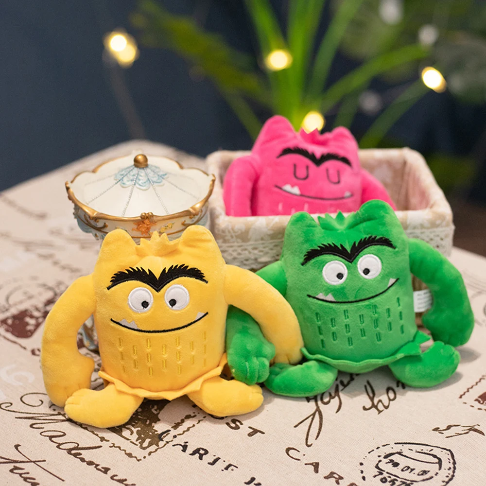 6-Piece Set Kawaii The Color Monster Plush Doll Children Monster Color Emotion Plushie Stuffed Toy For Kids Birthday Gifts