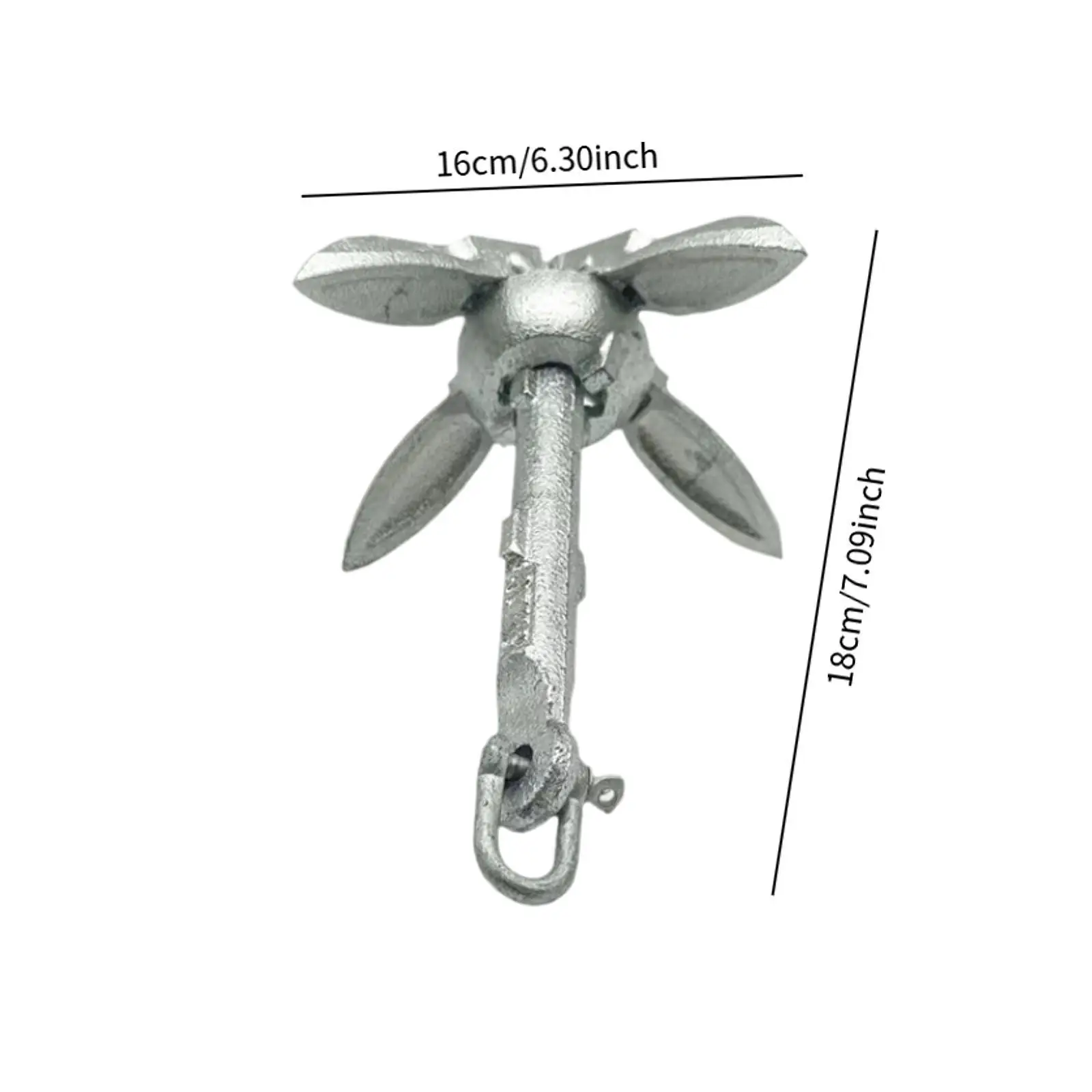 Compact Foldable Marine Anchor Galvanized Steel for Jet Ski Speedboat Raft Canoe Anchoring - view 6