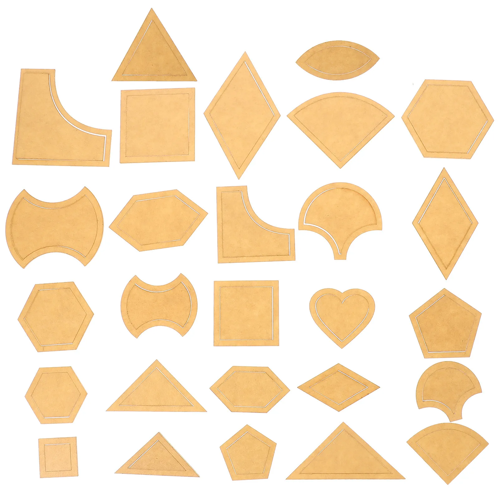 27Sets Acrylic Quilting Templates Shaped Rulers for Manual Cutting Plate Making Pocket Collar Design DIY Sewing Crafts view 4