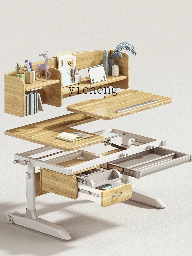 Children's Study Desk High-Grade Home Desk Student Writing Tables and Chairs Suit