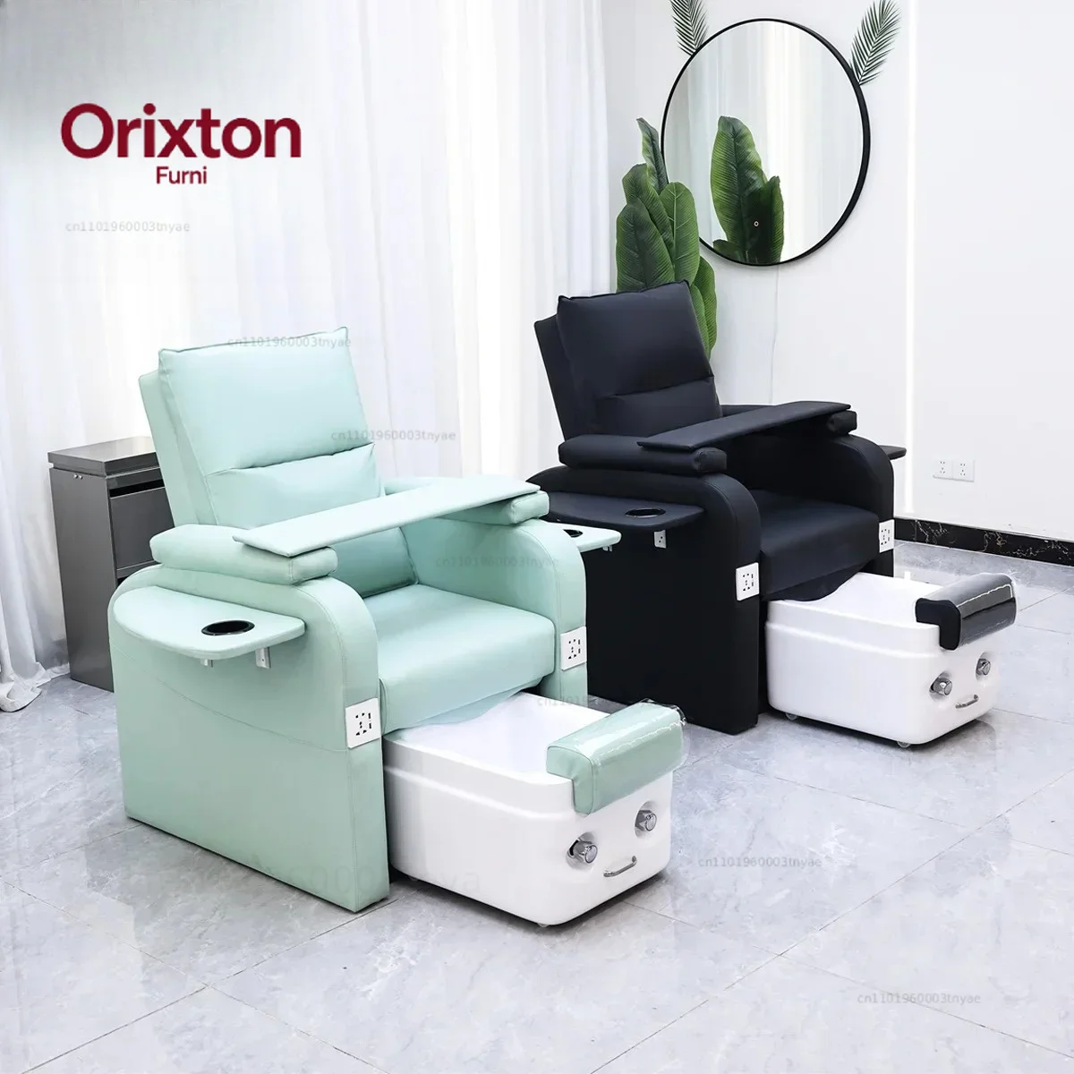 Foot Bath Nail Chair Pedicure Chairs Salon SPA Foot Massage Manicure Furniture Sofa Material with Back Electric Lift