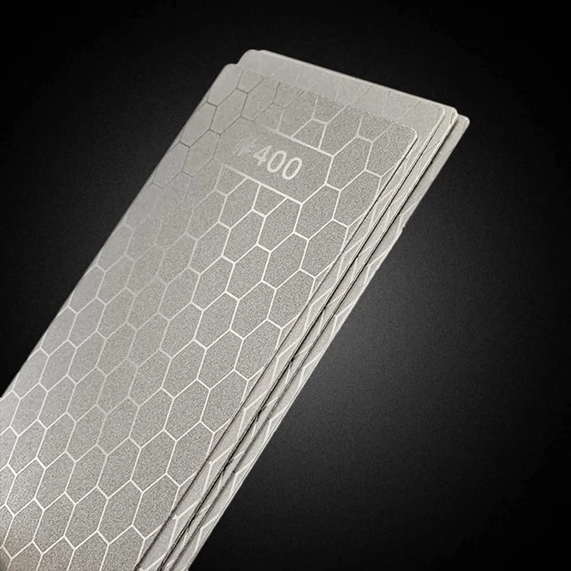 Diamond Sharpening Stone, 400/600/1000/1200 Grit Honeycomb Surface Trend Diamond Stones Set For Kitchen Blunt