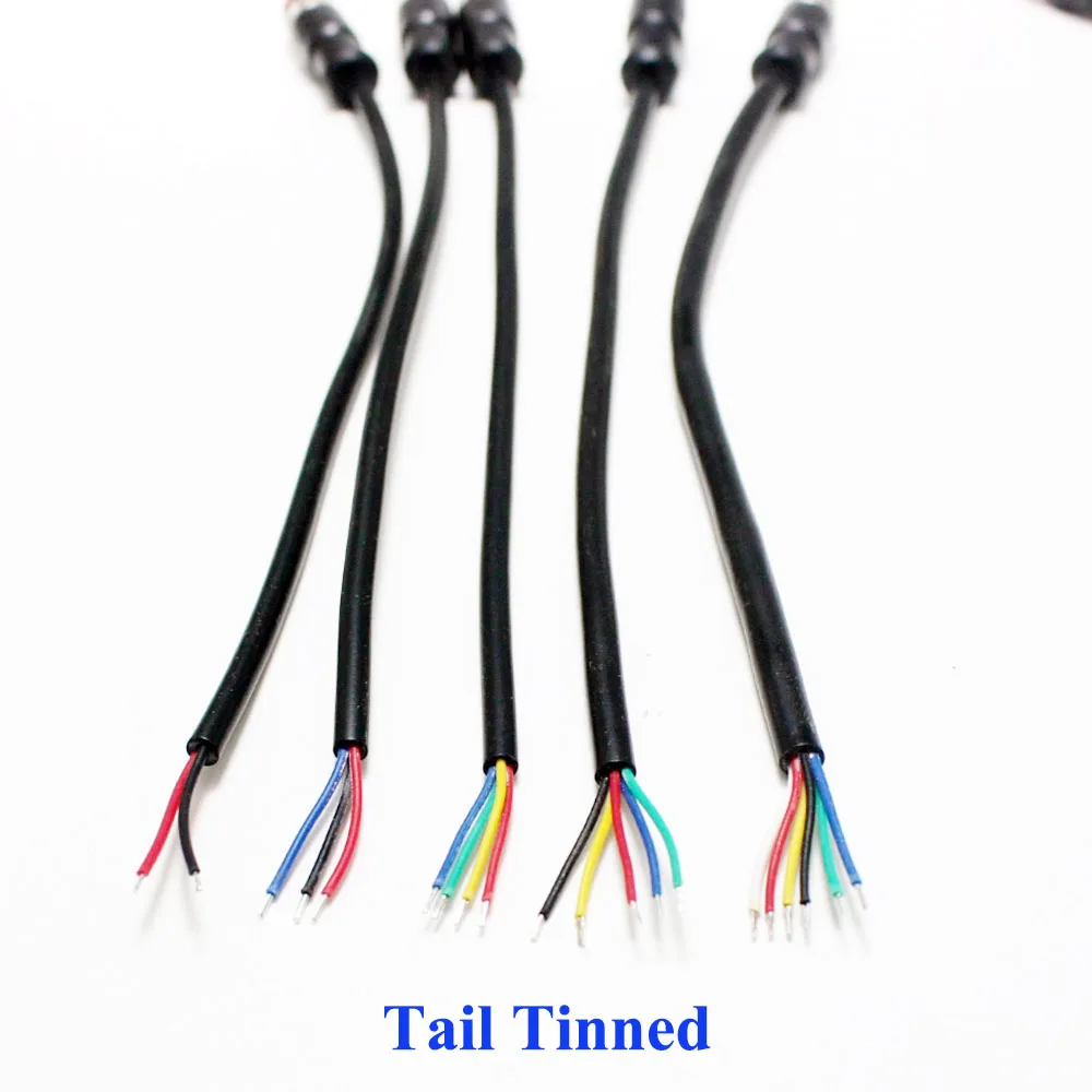 1Pcs M8 2 3 4 5 6 Pin Electric Bicycle Butt Joint Cable Waterproof for Ebike Display Female and Male Optional Connector 20CM