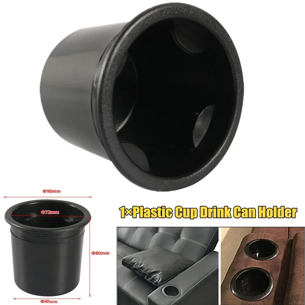 

1PC Recessed Drop In Plastic Cup Drink Can Holder Black For Boat Car Marine RV Table 80mm Hole Interior Car Accessories