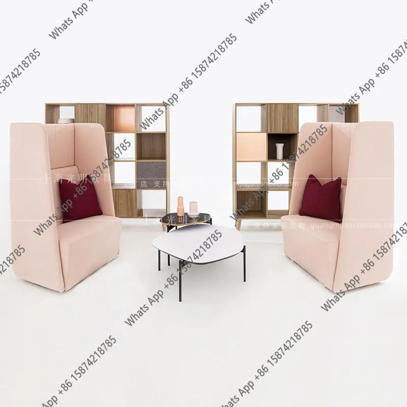 Modern Simple Beauty Salon Library Tea Room Leisure Single Sofa High Back Reception Negotiation Card Seat Sofa