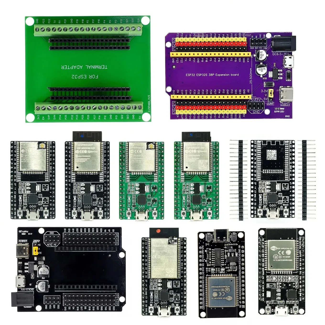 ESP32 Development Board TYPE-C MICRO USB CH340C WiFi+Bluetooth Ultra-Low Power Consumption Dual Core ESP32-DevKitC-32 ESP-WROOM