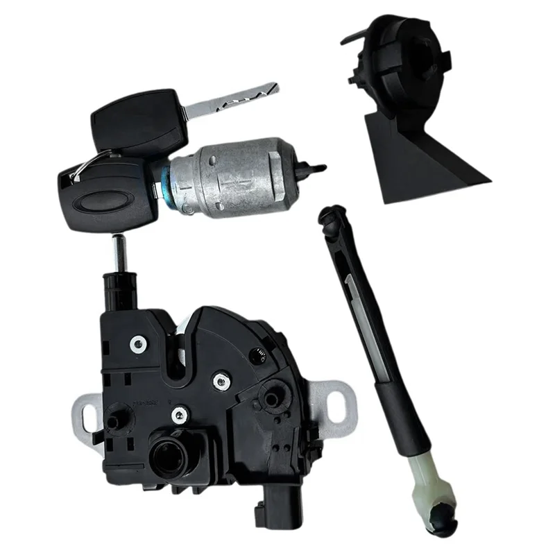 Kait Kit Perbaikan Kunci Pelepas Kap Mesin Mobil dengan 2 Kunci 4M5AA16B970 untuk Ford Focus MK2 2004-2012 1355231 4895285-A97E