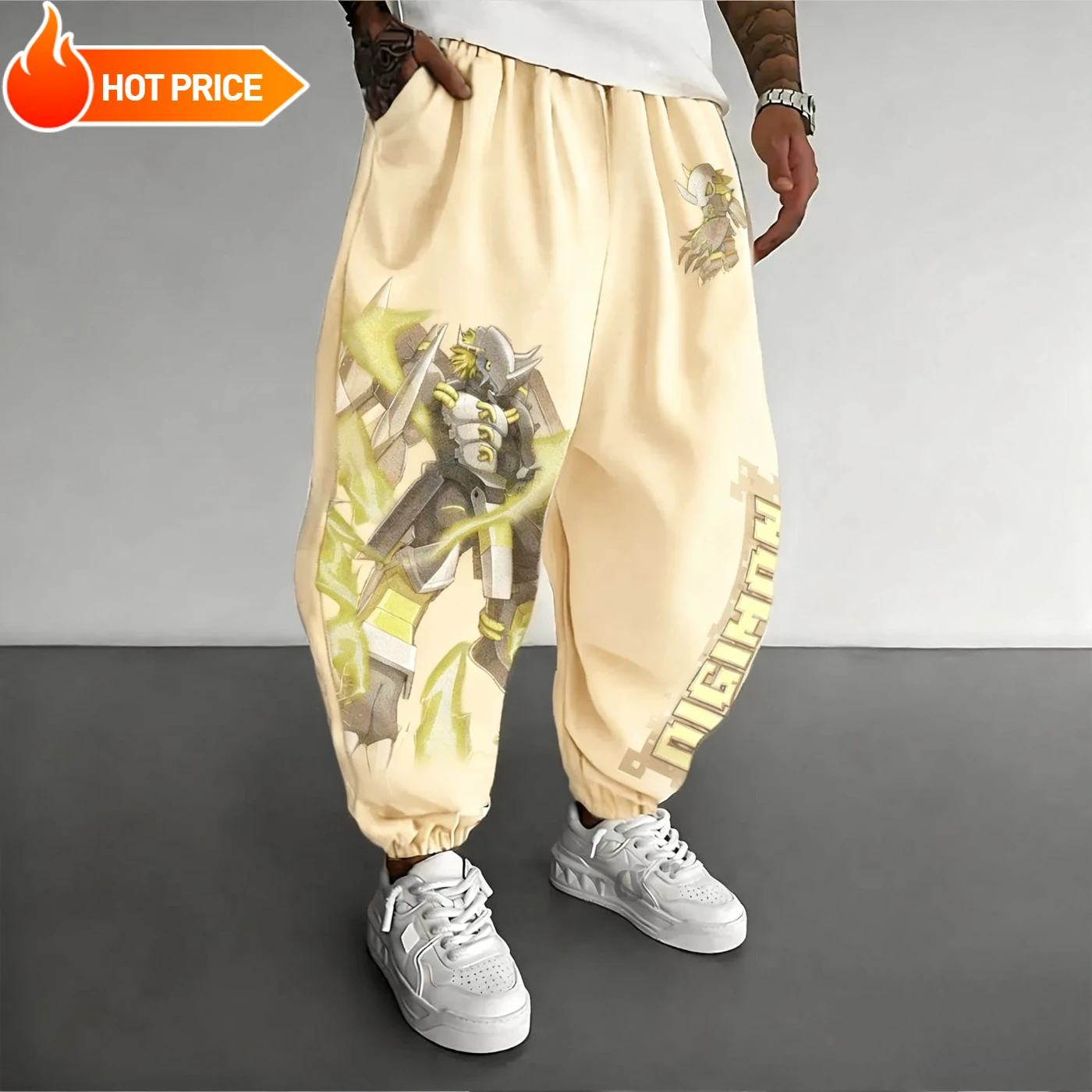 

Anime Digimon War Greymon Harajuku Men 2025 New Winter Cotton Pants Streetwear Women Casual Leggings Sweatpants Unisex Bottom