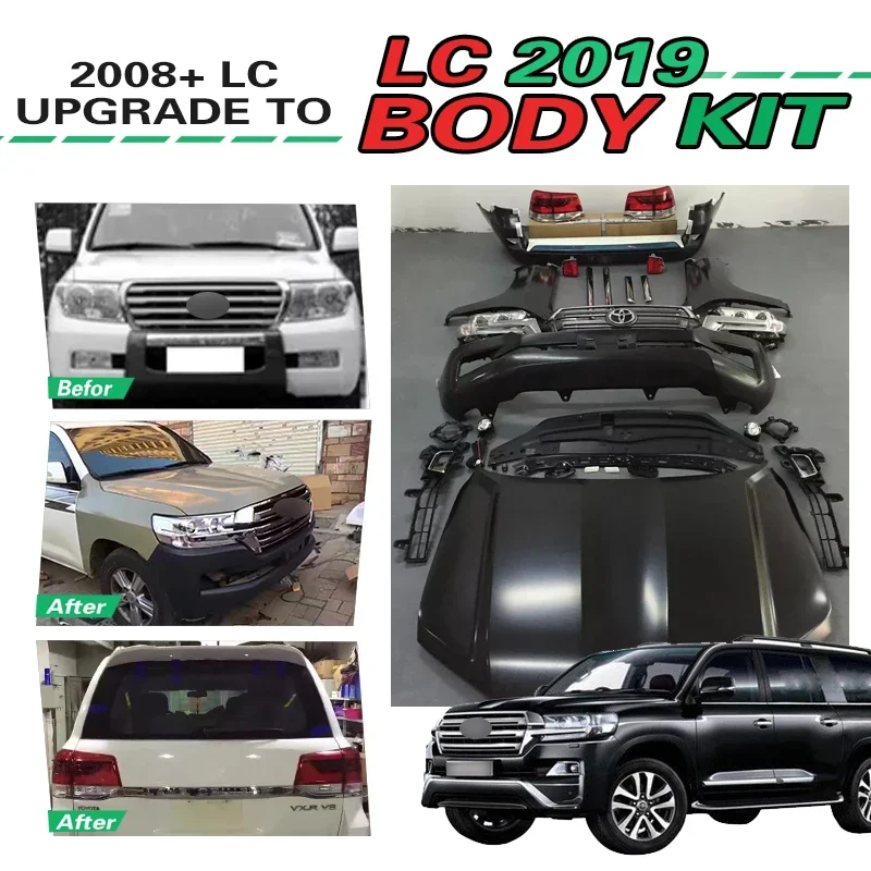 for Land Cruiser 2019 Upgrade 2008 LC V8 facelifting body kit