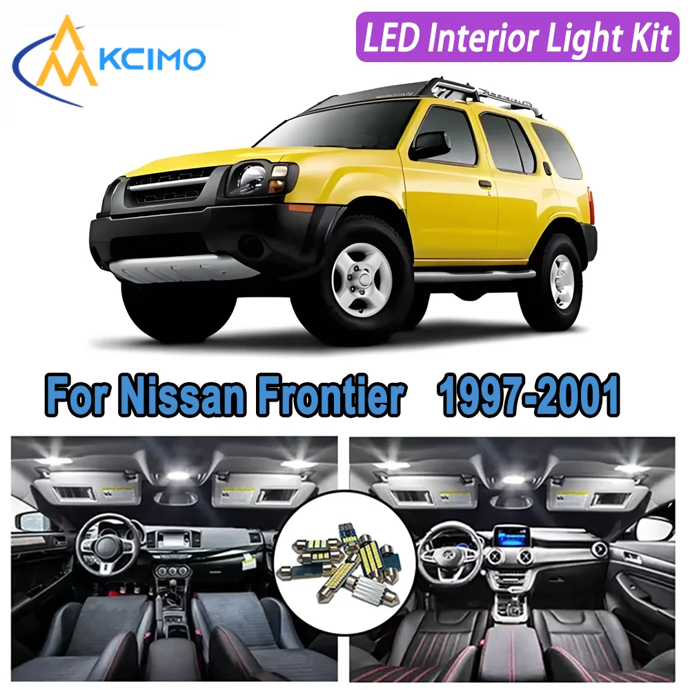 

Kcimo LED For Nissan Frontier (1997-2001) Premium Bright LED Interior Dome Map Trunk Light Kit Car Led Lamps Canbus Lamps Car
