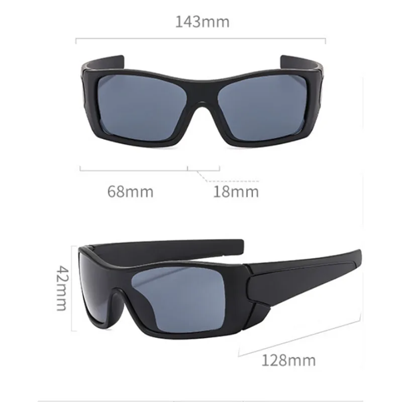 New Y2K Large Frame Square Sunglasses Men\'s Outdoor Sports Cycling Sun Glasses Men Driving Fashion Eyewear UV400 Oculos De Sol