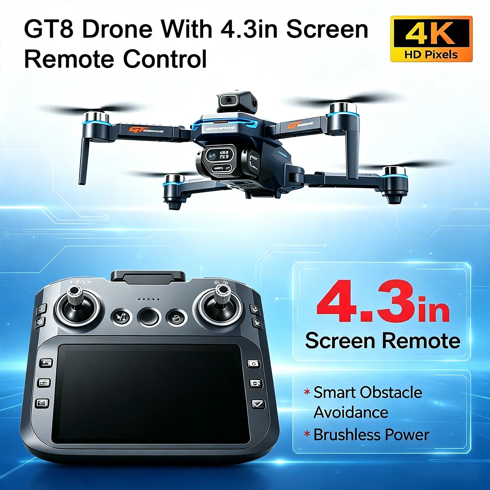 Drone Gt8 Rc - Yeni GT8 RC Drone Profesyonel 6K