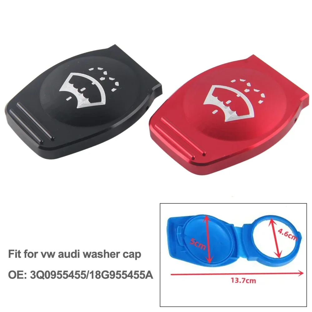 Aluminum Windshield Wiper Washer Cap Fluid Reservoir Cap Protector For Vw Audi Porsche 3Q0955455 18G955455A