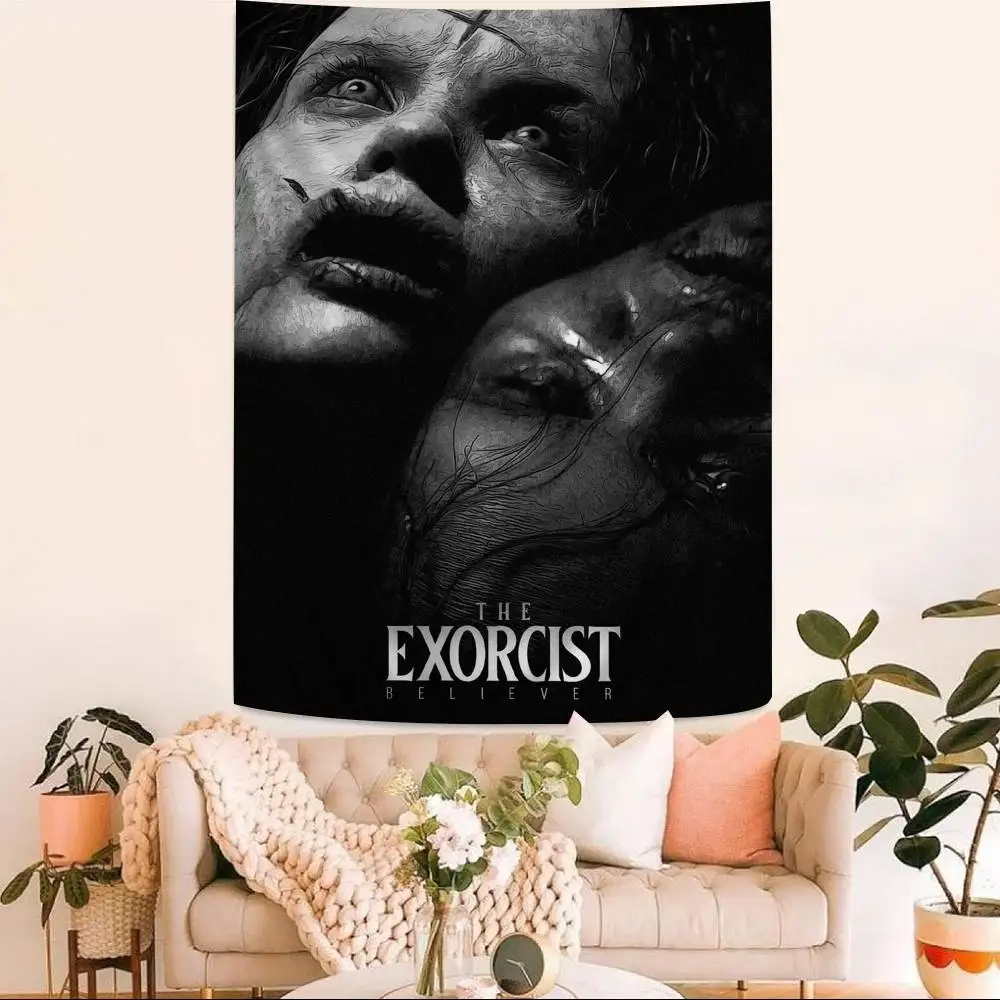The E-Exorcist Classic Horror Cartoon Tapestry Art Science Fiction Room Home Decor Wall Hanging Sheets
