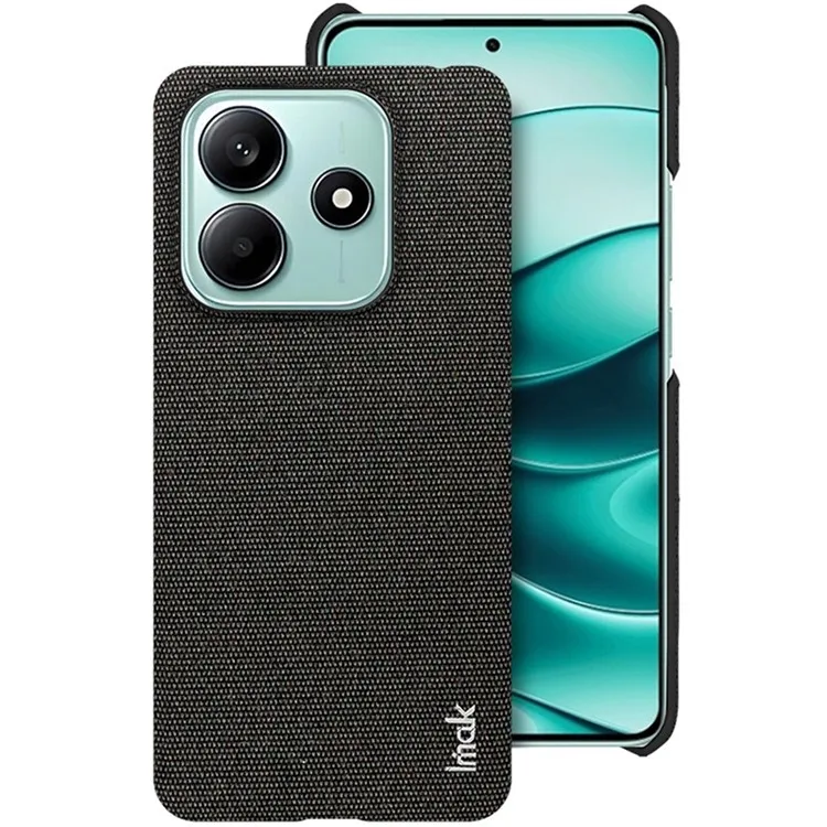 

IMAK Ruiyi Series for Xiaomi Poco M7 Pro 5G / Redmi Note 14 5G Case Fabric Texture Leather+PC Phone Back Cover - Black