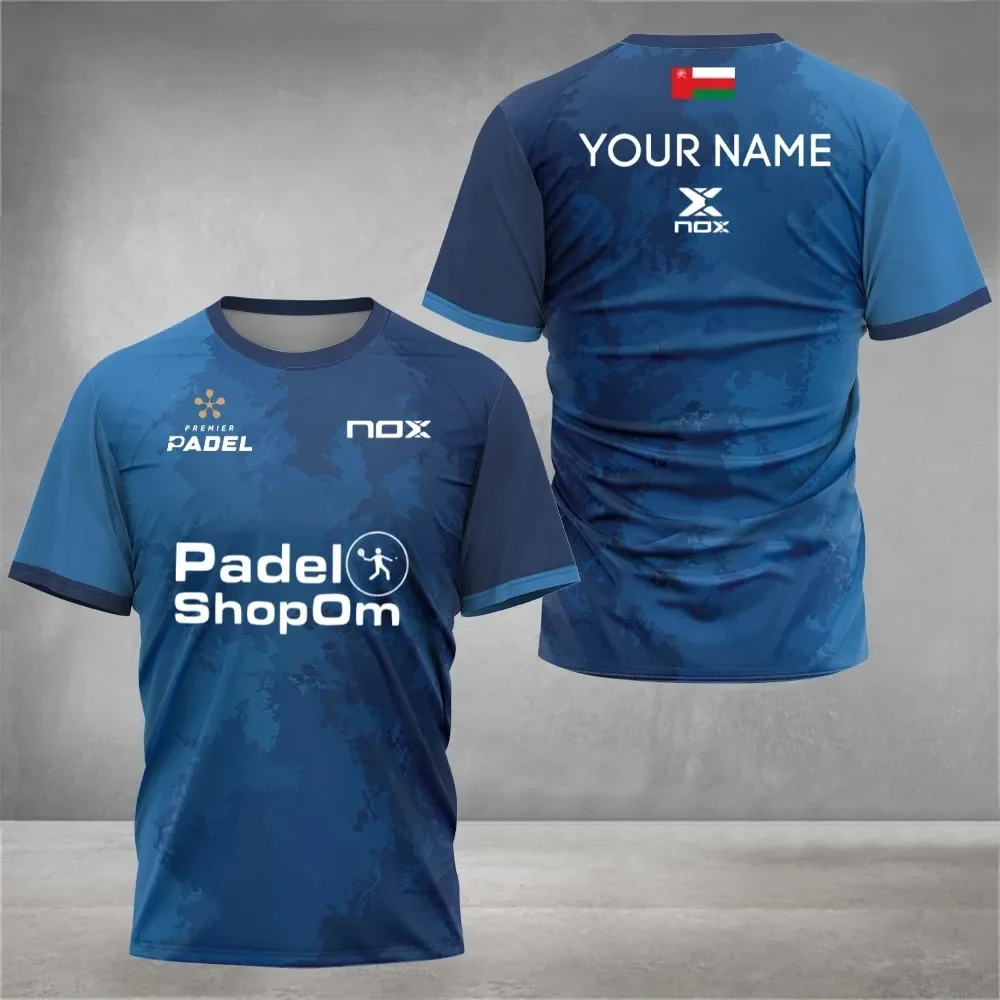 تي شيرت 2024 انفجار الصيف Padel Shopom مشترك فضفاض ومريح ملابس رياضية غير رسمية T-shirt3D الرجال الفاخرة تي شيرت #2