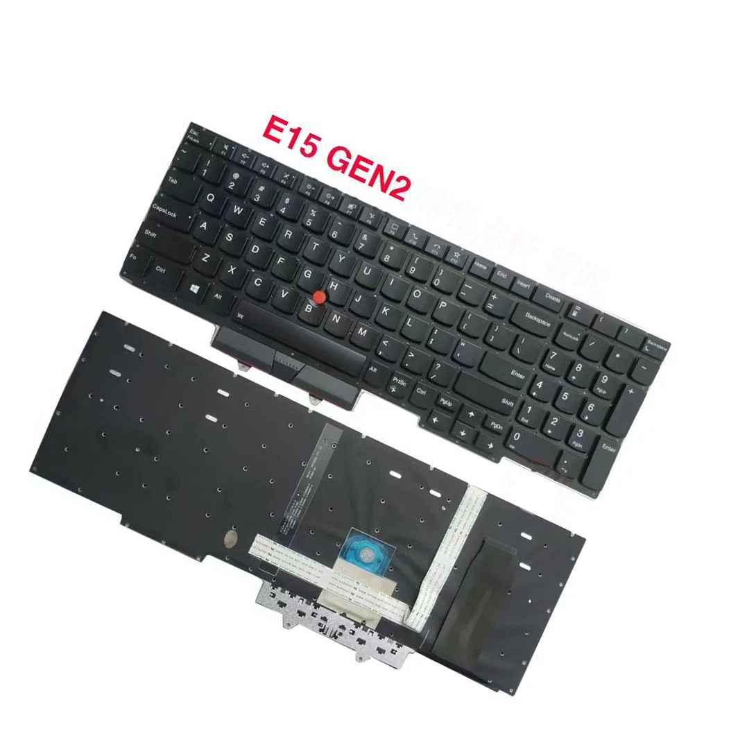 

US/LA Language Backlight Backlit Keyboard For Lenovo Thinkpad E15 Gen2 Black Color