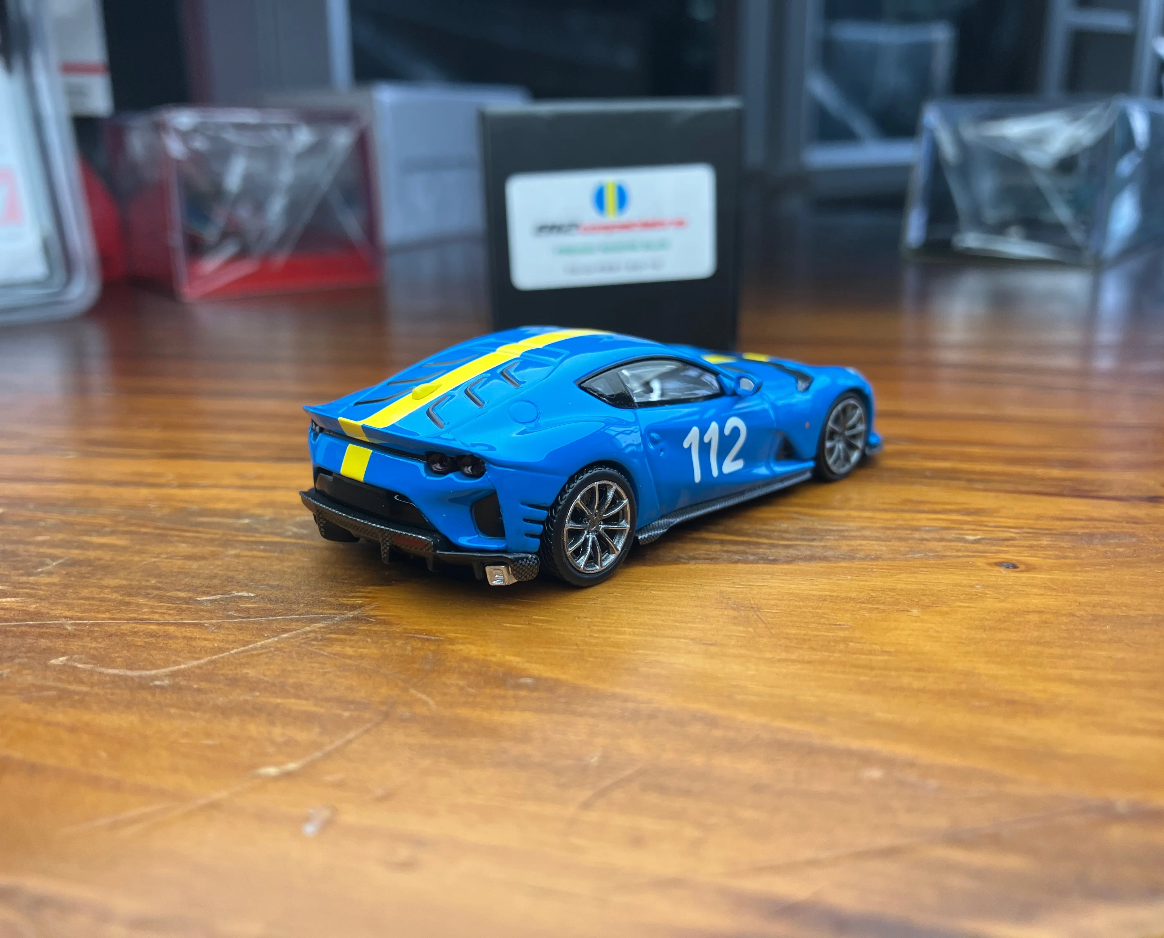 TOC 1:64 Blue 812C FE812C #112 Coupe Sports Model Diecast Display Car BN