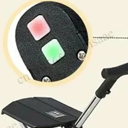 Electric Foldable Cane Stool, Anti-Slip Lightweight Walking Stick Seat for Elderly, One-Button Quick Open Close, Max Load 220lbs