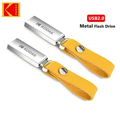 KODAK-unidad Flash USB 2,0 de 128GB, 64GB, 32GB, resistente al agua, Mini Memory Stick, disco U de Metal y cuero