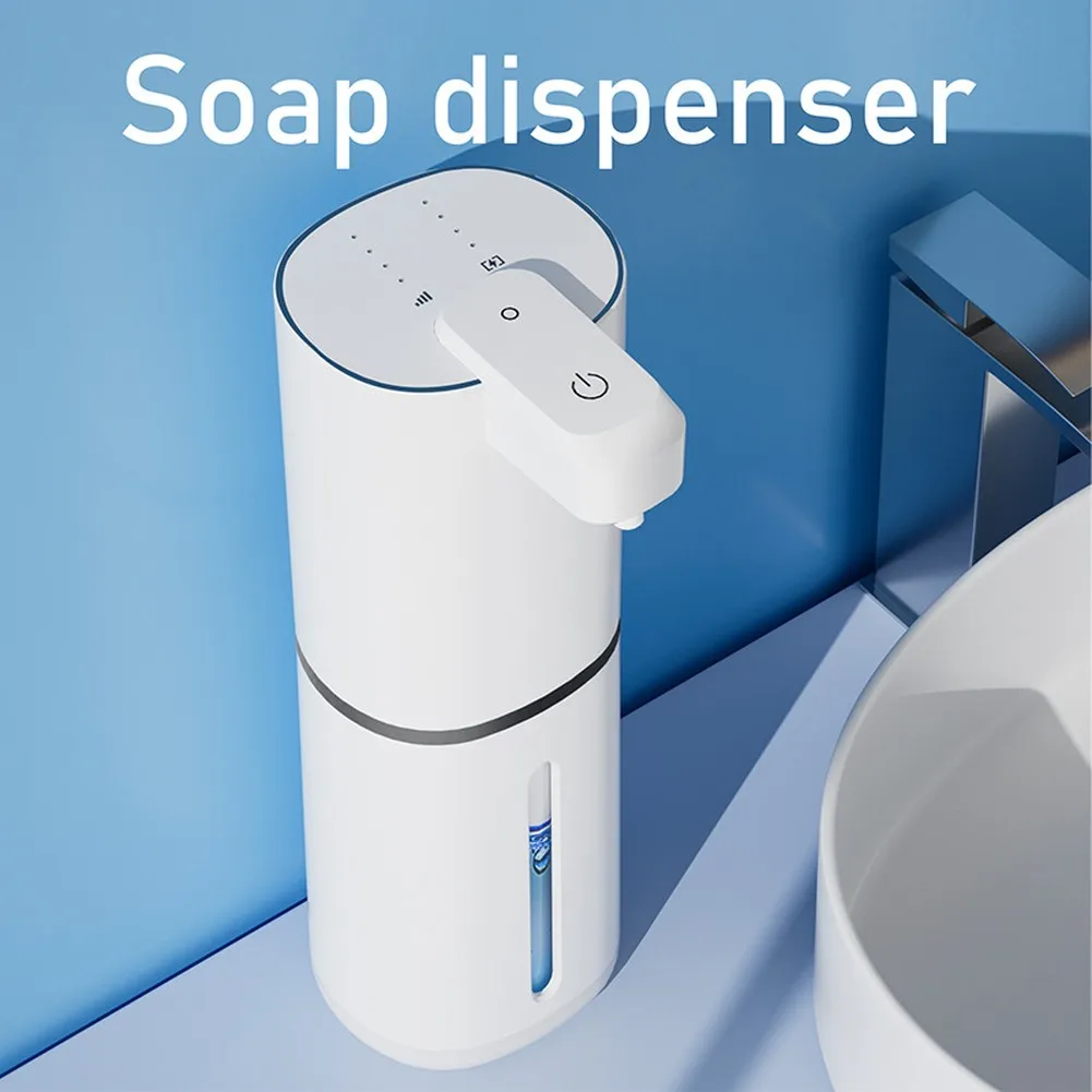 

Automatic Soap Dispenser with WallMount and Desktop Options 380ML Capacity Adjustable Foam Gel Output for Home Bathroom Kitchen