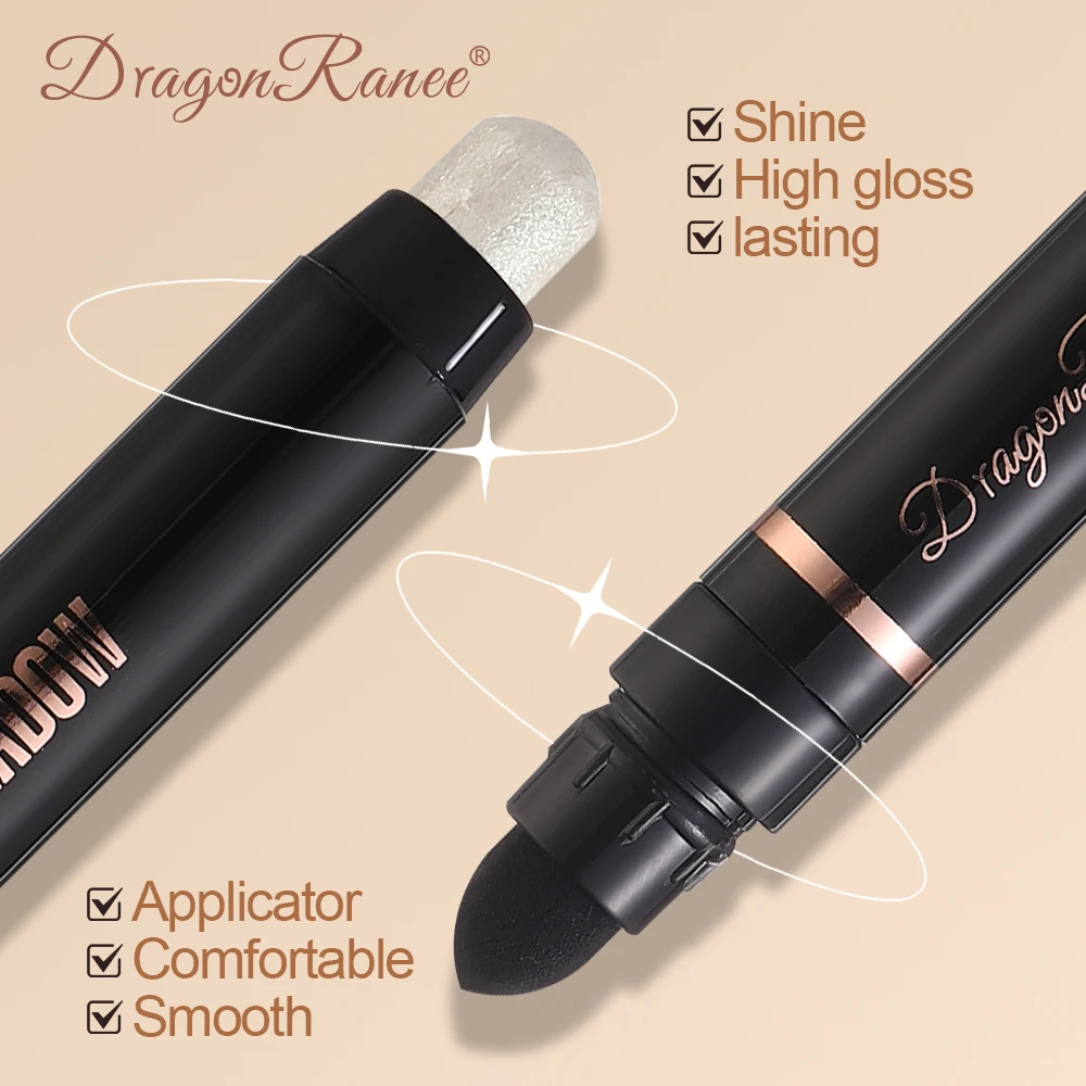 Eyeshadow Pen Pearlescent Eyeshadow Versatile One-Swipe Application Non-Smudging Waterproof Eyeshadow Highlighter Delicate Silky Smooth with Fine Shimmer Eyeshadow Liquid