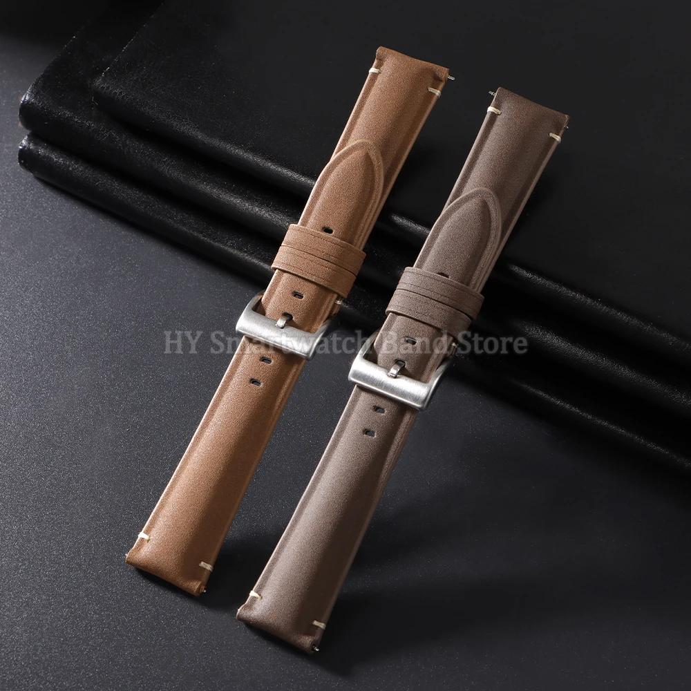 Винтажный матовый кожаный ремешок для часов 20 мм 22 мм для Rolex для Seiko, сменный браслет Omega, ремешок для часов с пряжкой