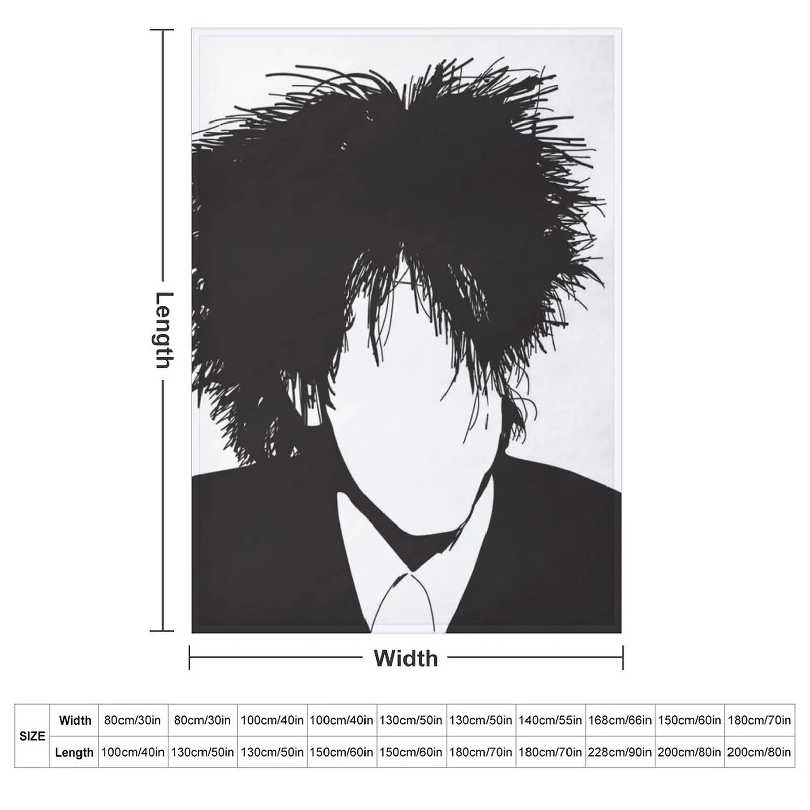 inspired Robert Smith Throw Blanket Polar Retros Blankets