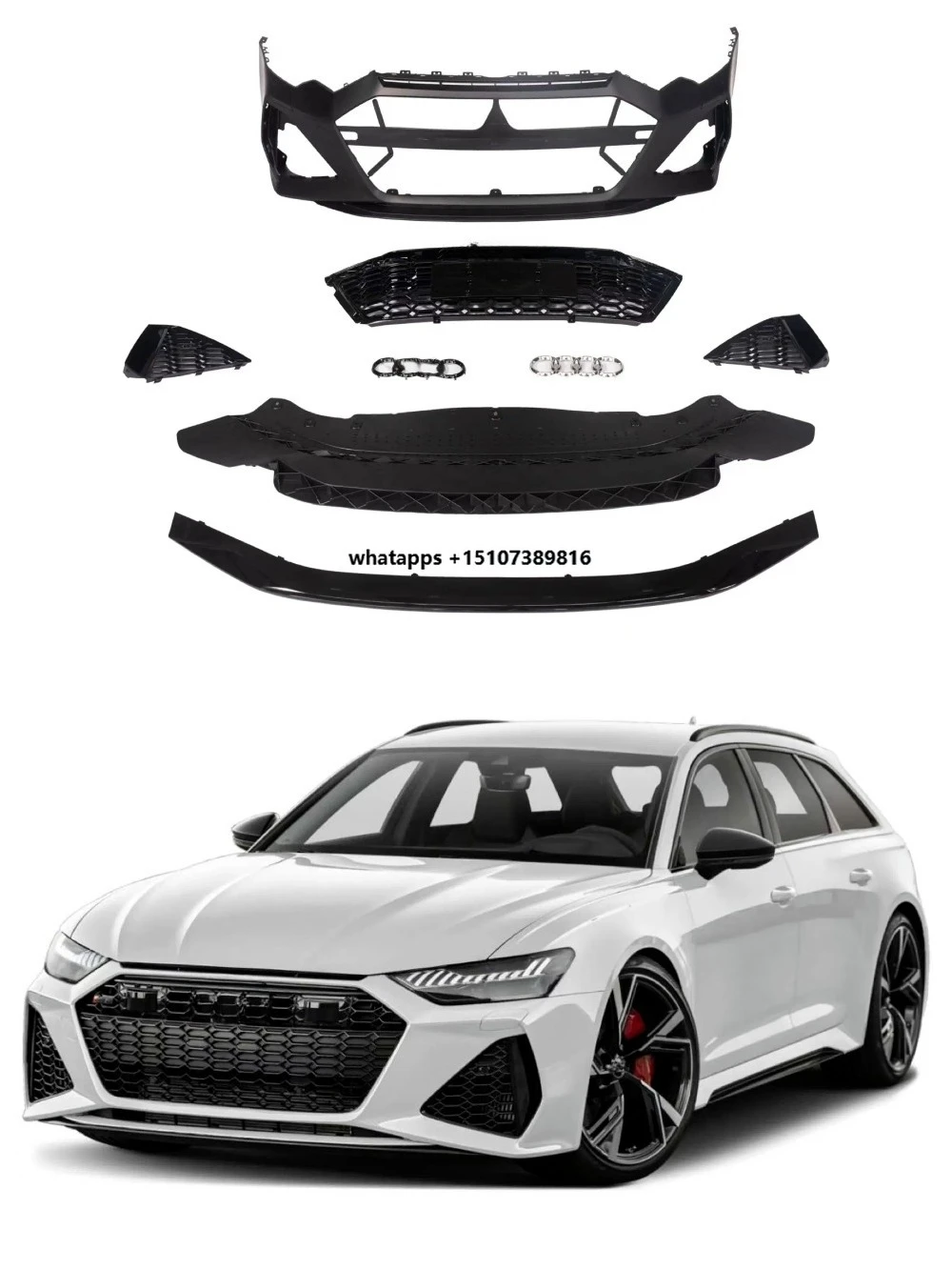

PP car Accessorise Car Front Bumper for A6 Modification Rs6 Style