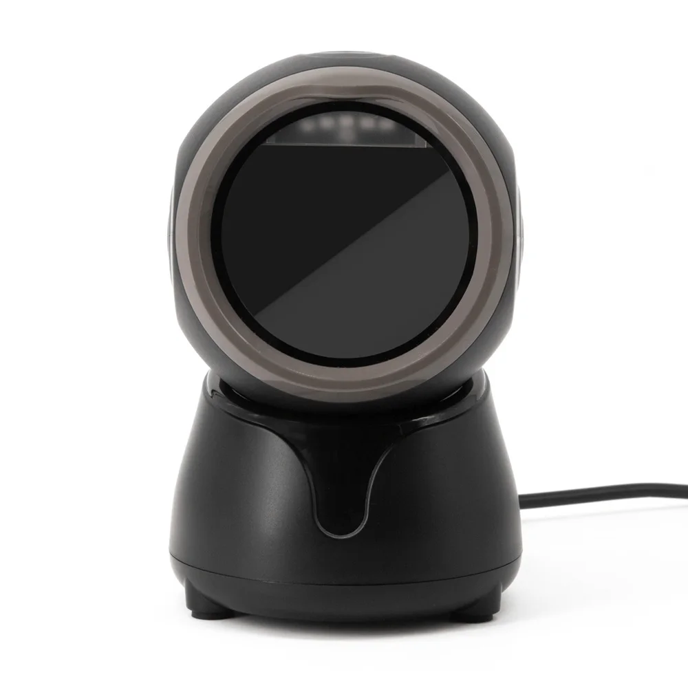 Desktop Omnidirectional Barcode Reader, 2D Barcode Scanner, QR Code Reader para Supermercado, Auto Sense Data Matrix, Cos Barras