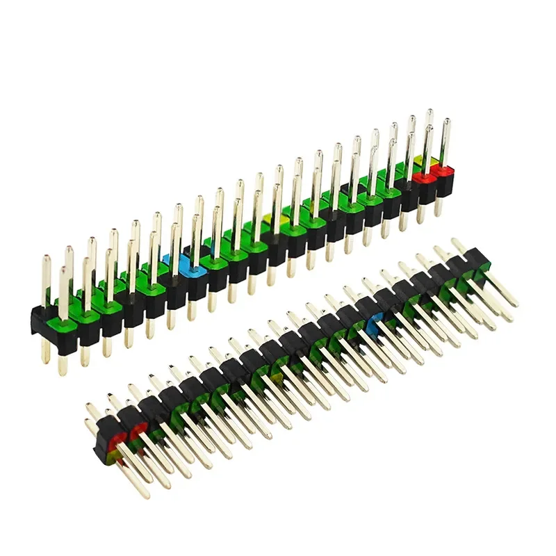for Raspberry Pi 40Pin Gold Plated Double Row Color GPIO Pin Header with Pin Definition for Easy Identification Development