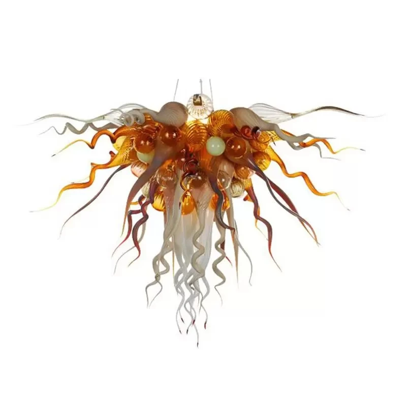 Hand-Blown Glass Chandelier: Graceful Glass Shapes for Dazzling Lighting Effects