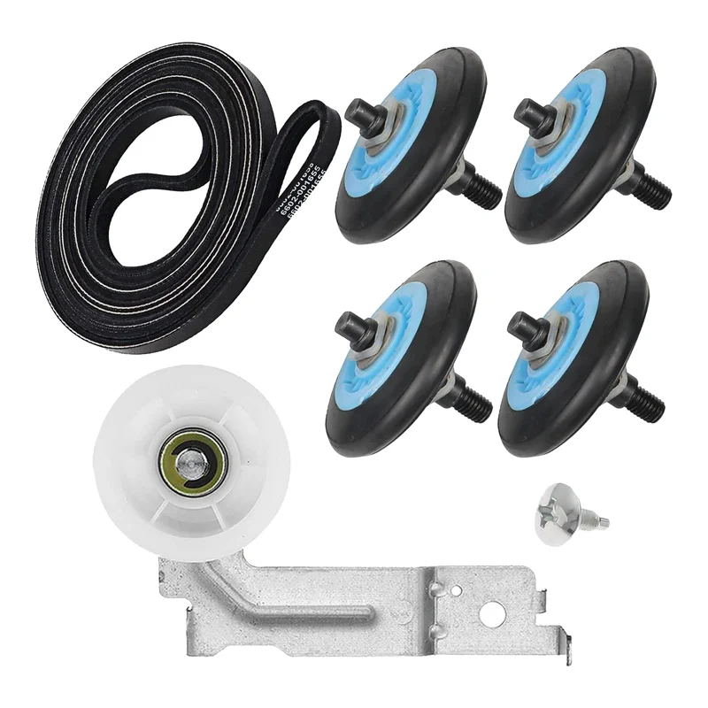 

Dryer Repair Kit Include DC97-16782A Dryer Drum Roller & DC93-00634A Dryer Idler Pulley & 6602-001655 Dryer Drum Belt