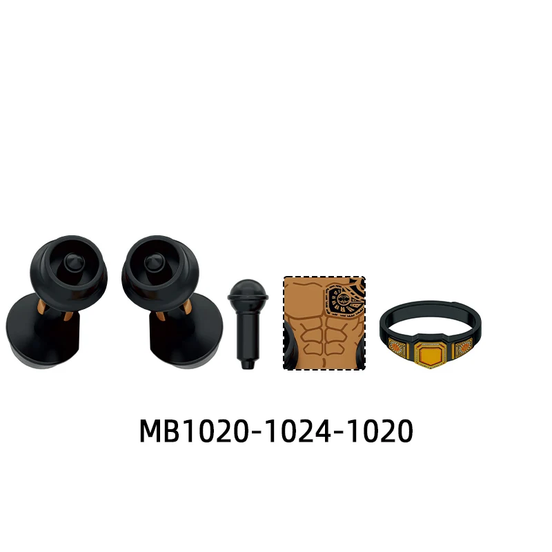 The Belt Mic Dumbbell Chain Chair Wrench Action Figures Equipment Pants Hair Parts Model Blocks MOC Bricks Set Toy MB1020-MB1024