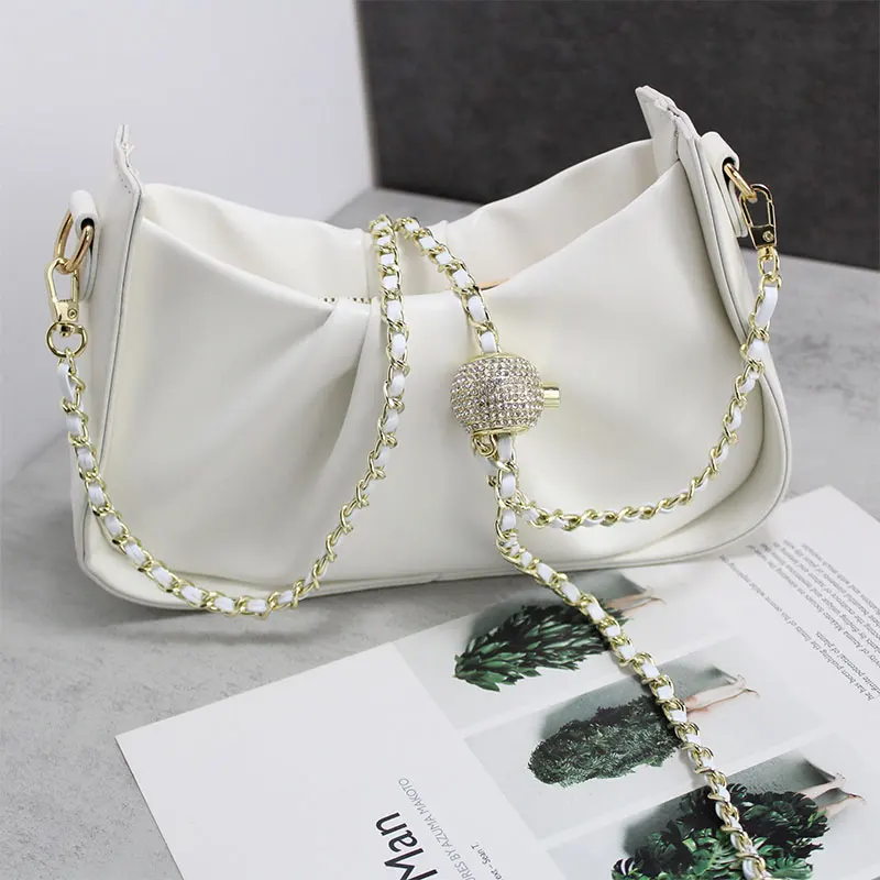 120/130/140cm Purse Chain Strap TINBERON Bag Accessories Crossbody Bag Chain Strap Fashion Handbags Adjustable Ball Chain Straps