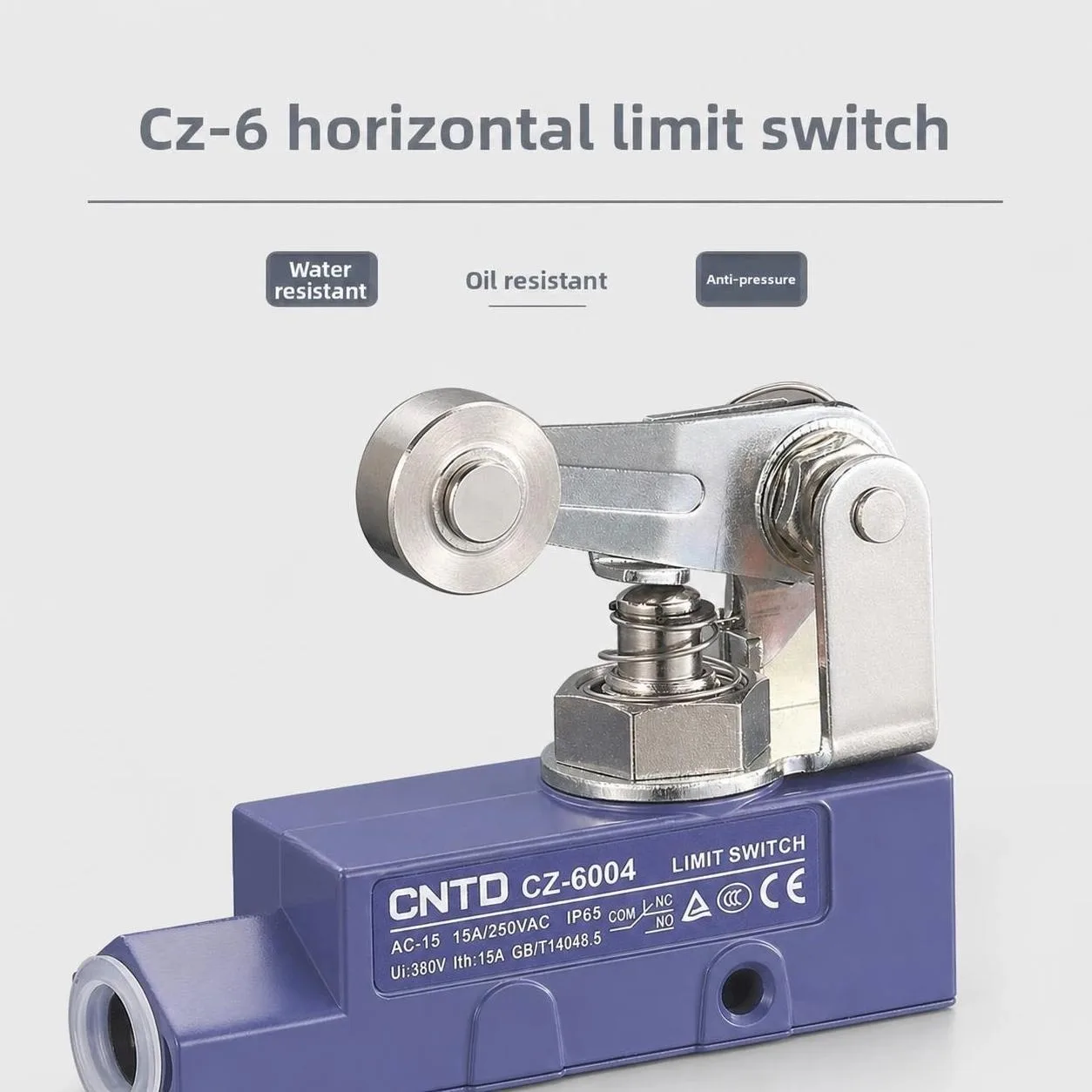 CNTD Changde Electric Limit Stroke Switch Sealed Aluminum Alloy TZ/CZ-6004 Stainless Steel Wheel Roller
