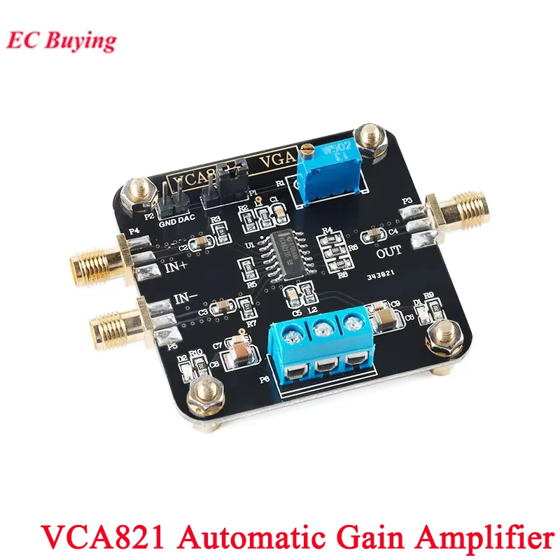 VCA821 Automatic Gain Amplifier Board AGC Electronic Competition Module 350M Bandwidth Voltage Controlled Programmable