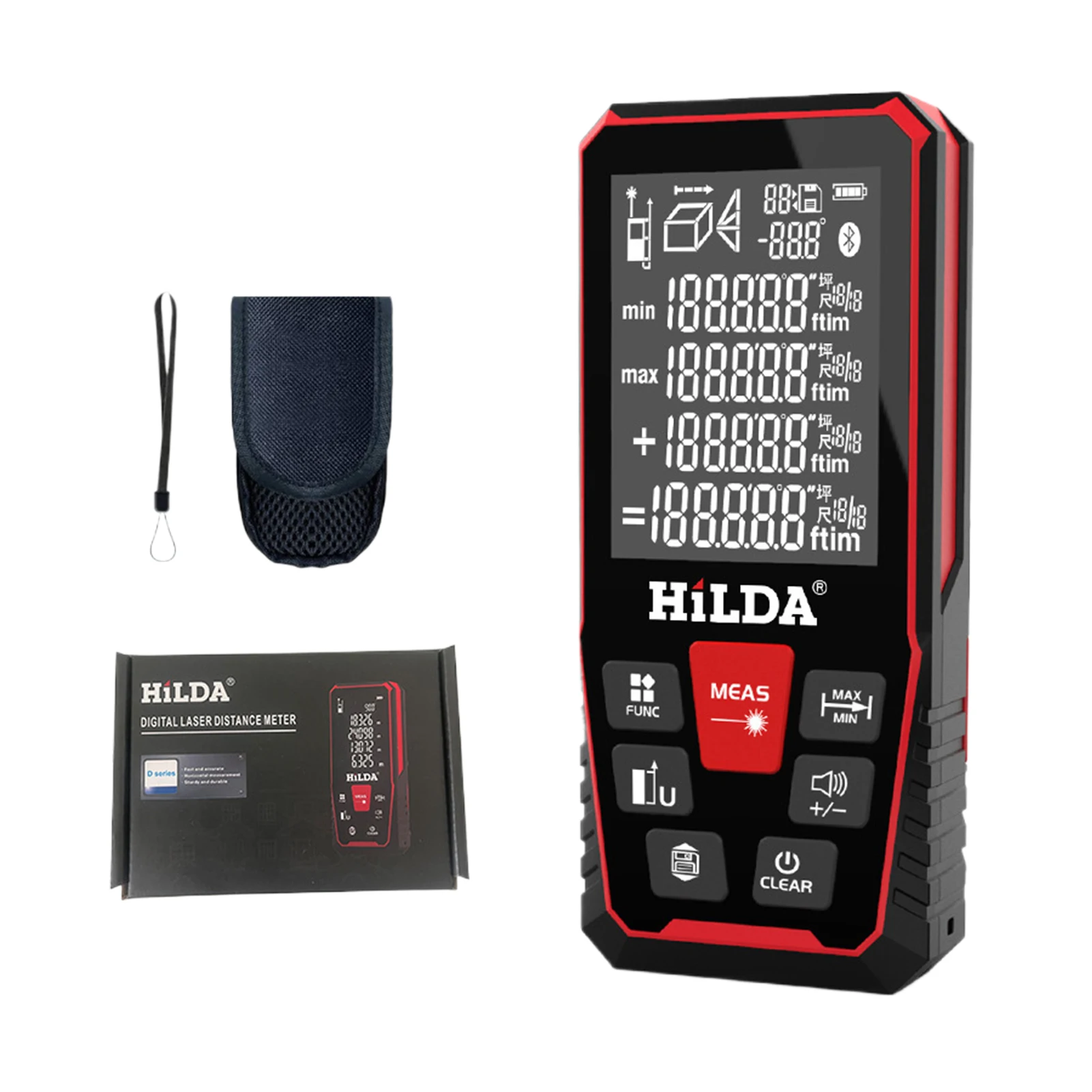 

HILDA Laser Rangefinder 100/120M Distance Meter Finder Building Measure Ruler Laser Tape Range Device Rulerfinder Build Measure