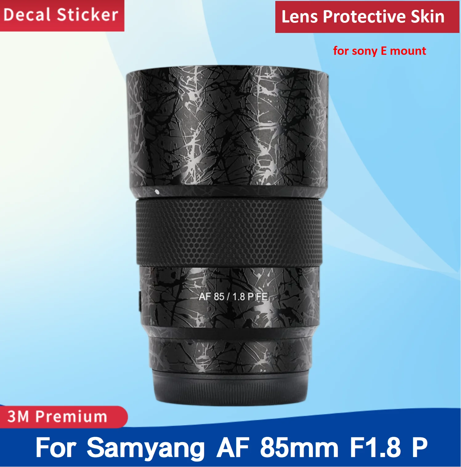 

Для Samyang AF 85 мм F1.8 P для sony E mount, наклейка на объектив, защитная наклейка на кожу, защитная пленка от царапин, AF85