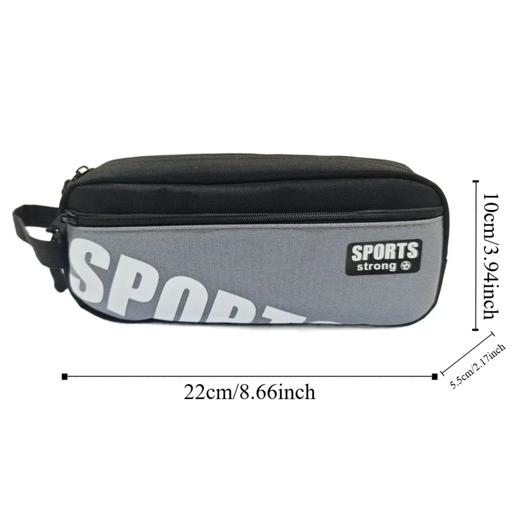 Fashion Canvas Stationery Bag Students Large Capacity Pen Pouch School Supplies Letter Pencil Case Student Writing view 5