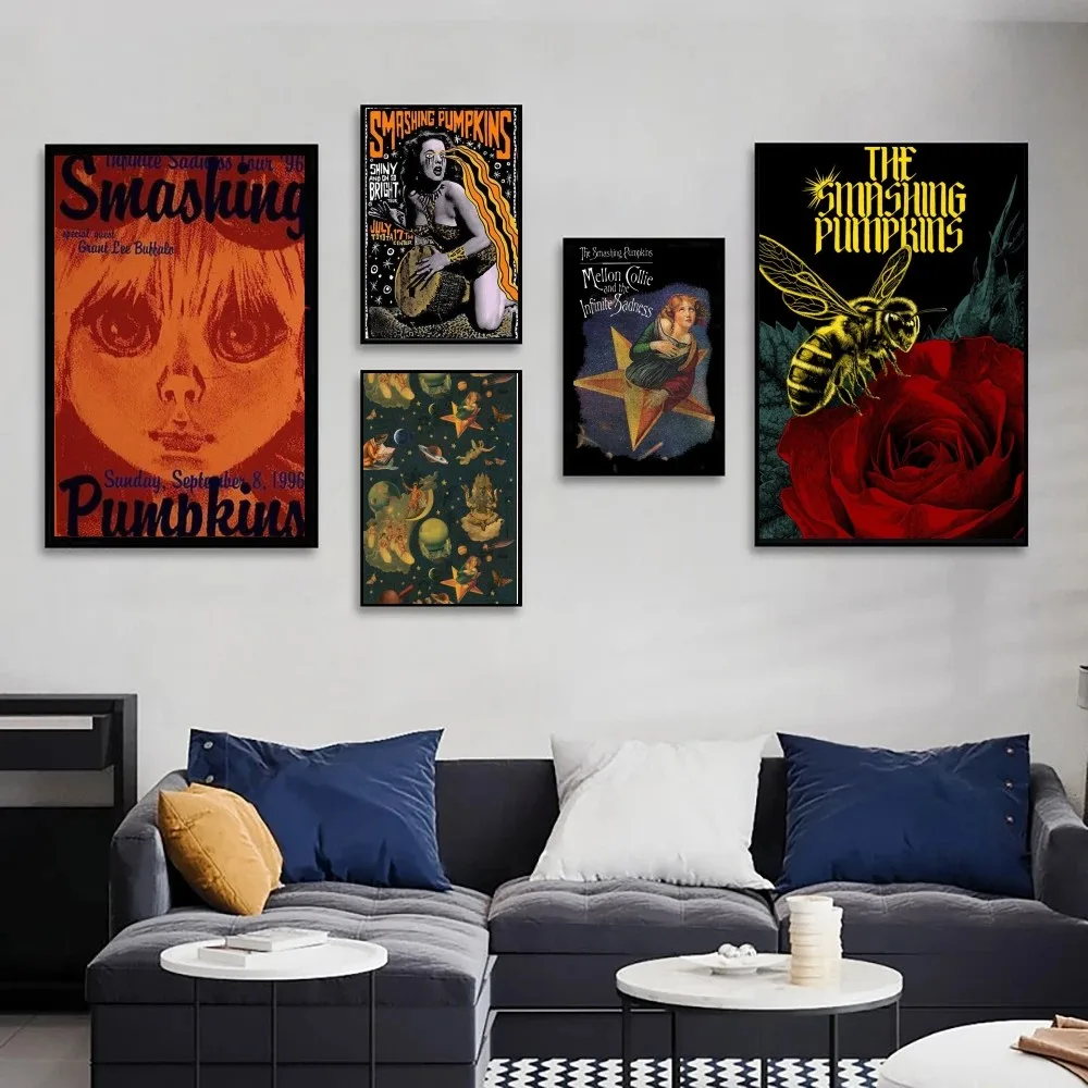 1pc The Smashing Pumpkins Poster Poster Art Print Bar Living Room Furniture Decor