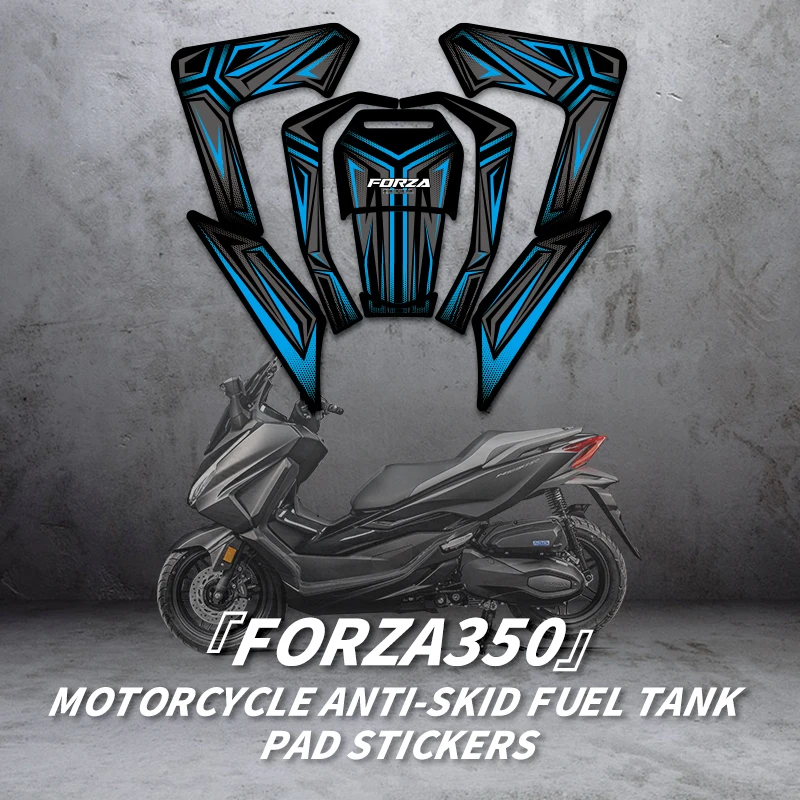 Motocicleta Gás Tank Pad, Anti Slip Decoração Decalques Kits, Bike Fuel Tank Protection Adesivos, Acessórios para HONDA FORZA350