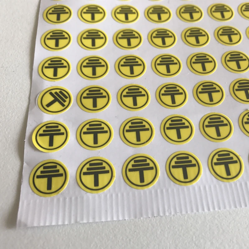 1000pcs 10X10mm spot ground wire label sticker universal grounding label sticker ground wire mark ground wire sticker waterproof