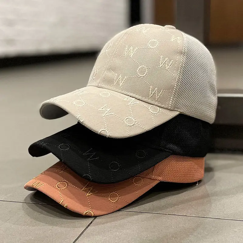 

Summer Letters Mesh Breathable Baseball Cap Fashion with The Sun Hat Outdoor Sunscreen Sun-shading Duck Tongue Cap Rebound Cap